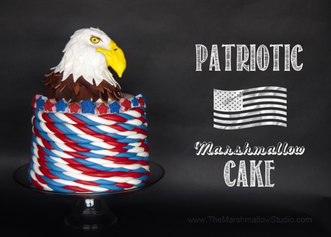 Patriotic Marshmallow Cake by TheMarshmallowStudio